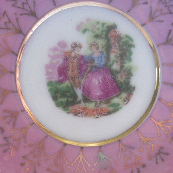 Garden Lovers Mauve Tea Cup and Saucer, Marvelous Mauve, Heavy Gold Gilt,   C111 - Picture 1 of 9